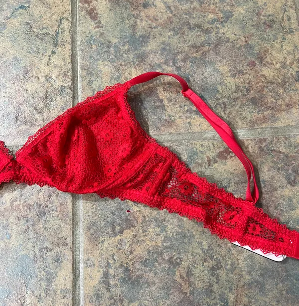 victoria’s secret large red lace bralette - Image 6