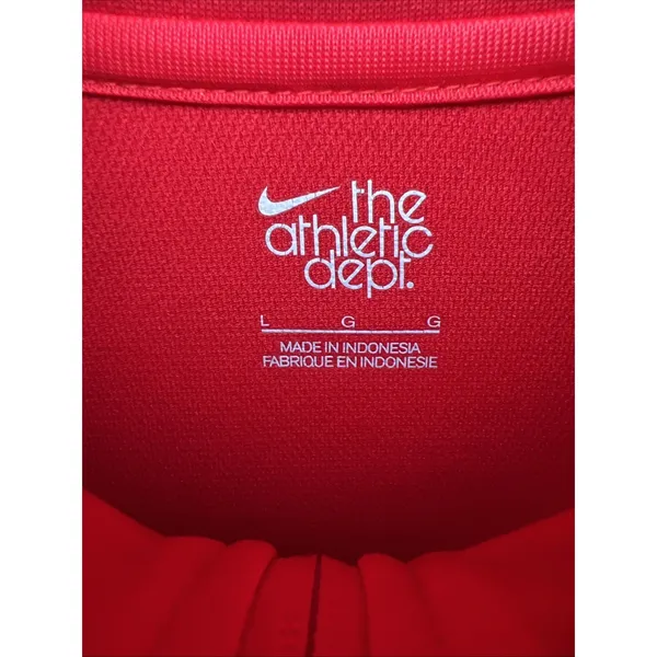Nike The Athletic Dept Women's Large Red Full Zip Track Jacket White Piping - Image 10
