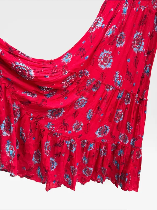 Free People Intimately Smocked Floral Tiered Dress - Image 4