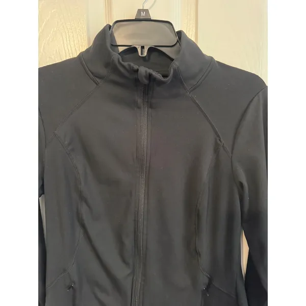 All In‎ Motion Black Full Zip Athletic Jacket Size Medium - Image 2