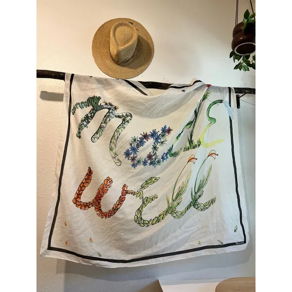 Madewell Feed & Weed Oversized Square Scarf Organic Cotton Wrap Bandana - Image 11