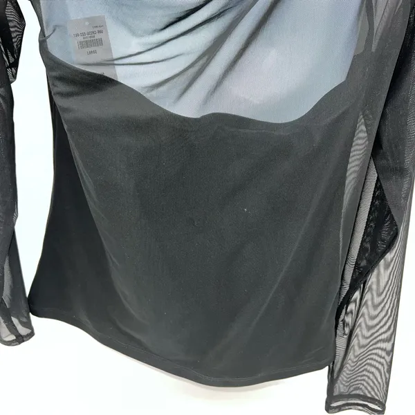 Abercrombie & Fitch Black Sheer Long Sleeve Blouse - Image 6