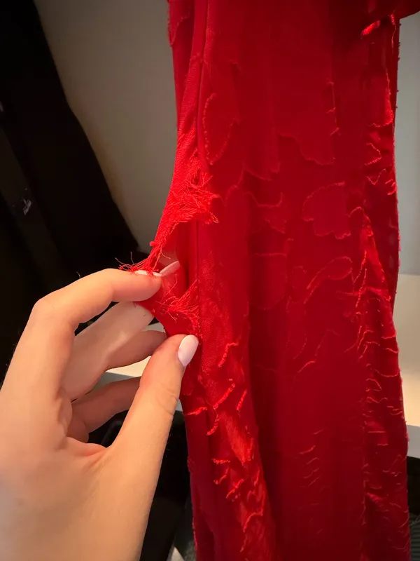 Lulus Red Midi Strapless Dress Floral - Image 2