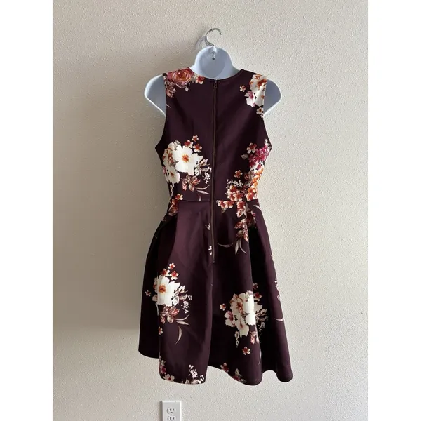 Altar’d State Floral Plum Dress Size L‎ Pleated - Image 2