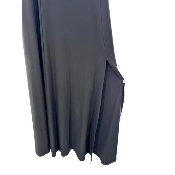 Joseph Ribkoff Black Sleeveless Grommet Maxi Dress Side Slit Size 4 US 6 UK‎ - Image 3
