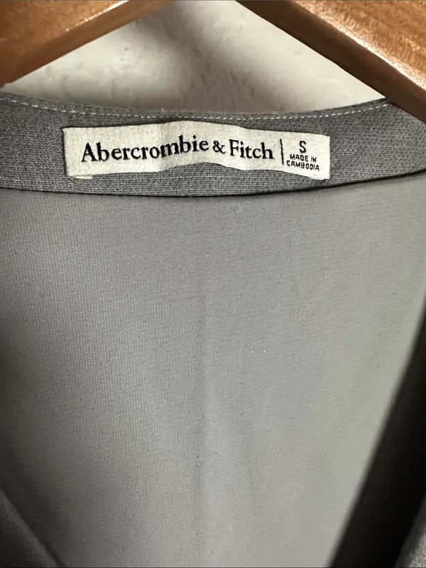 Abercrombie & Fitch Gray Vest Full Zip Minimalist City Chic Tailored Small - Image 6