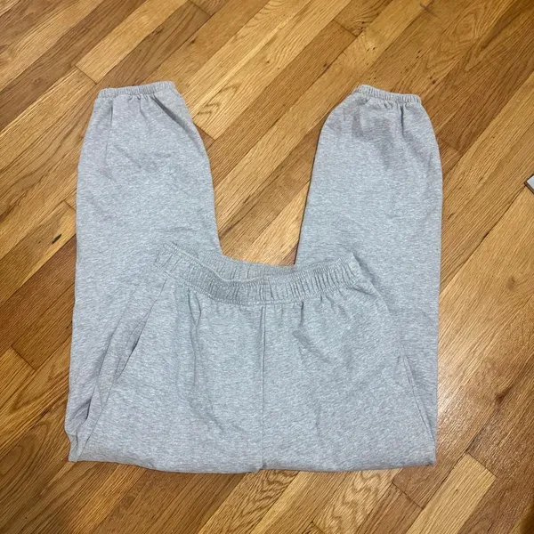 HeSaYep Size Medium Grey High Waisted Sweatpants Joggers Sweat Pants Gray - Image 6