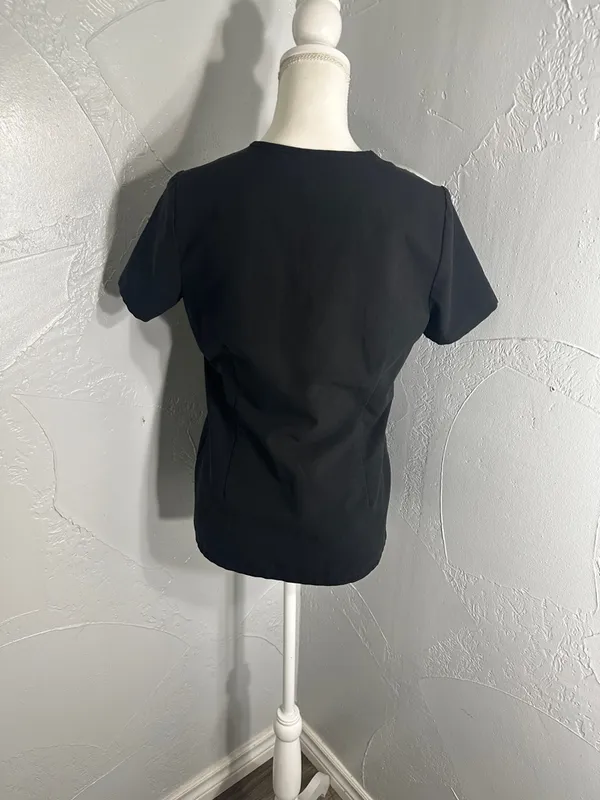 Figs Black V-Neck Scrub Top - Image 6