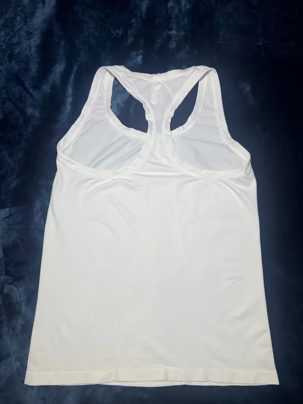Fabletics White Racerback Tank - Performance Active Top - Image 3