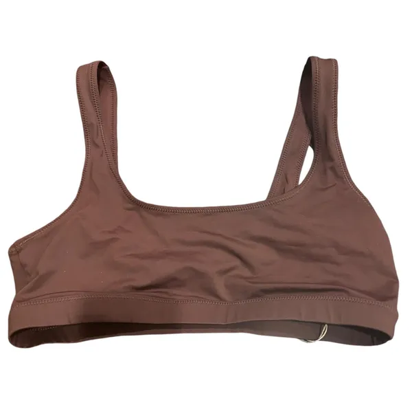 SKIMS Signature Swim Tank Bikini Top in Cocoa size large NWT - Image 2