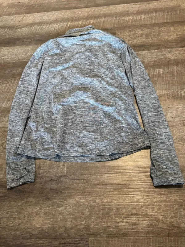 Nike Heathered Gray Dri-Fit 1/4 Zip Running Pullover - Image 5
