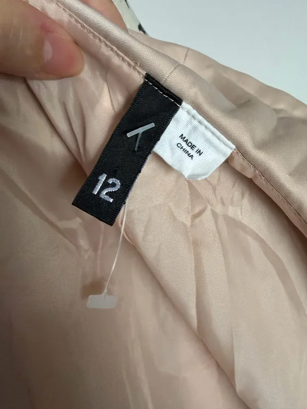 Divided H&M Vintage y2k Satin Bolero Champagne jacket crop Sz 12 button evening - Image 4