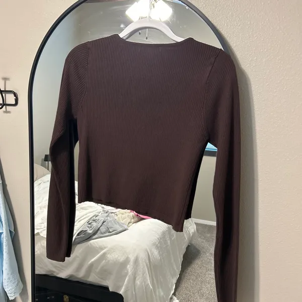 HYFVE Brown ribbed top - Image 3