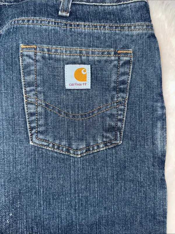 Carhartt Straight-Leg Jeans in Dark Blue Denim - Image 5