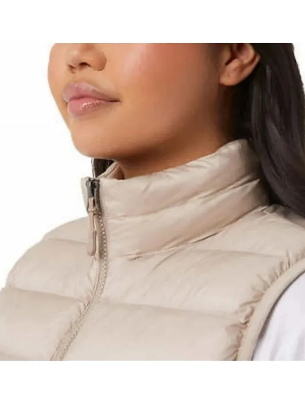 32 Degrees Heat Women’s Puffer Vest in Beige - Image 2
