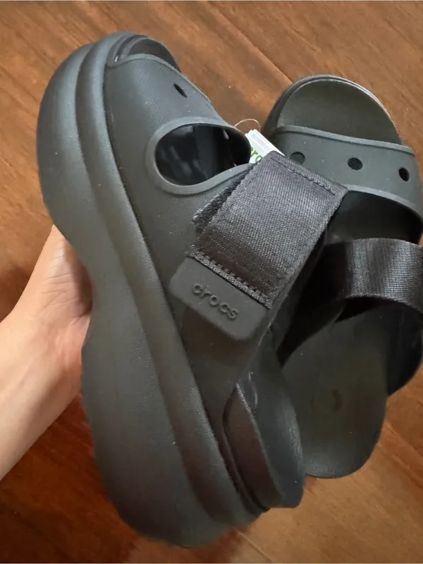 Crocs Kids' Black Platform Mary Jane Sandals - Image 2