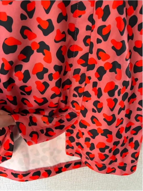 J.Lindeberg Amelie Golf Skort Red Black Animal Print XS - Image 5