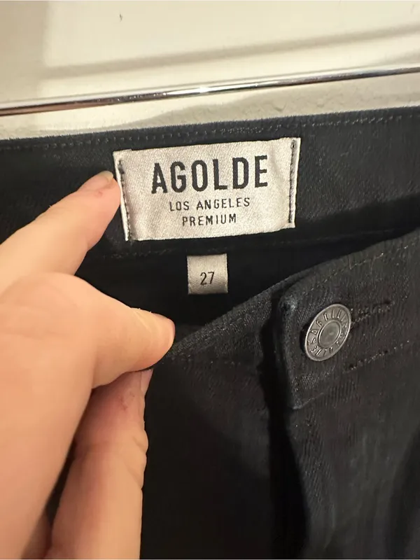 NWOT Agolde Nico bootcut jeans black 27 - Image 3