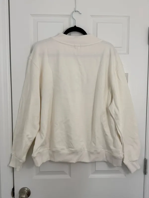 Parke x Target Mockneck Sweatshirt Women’s Size L/XL Cream Oversized - Image 3