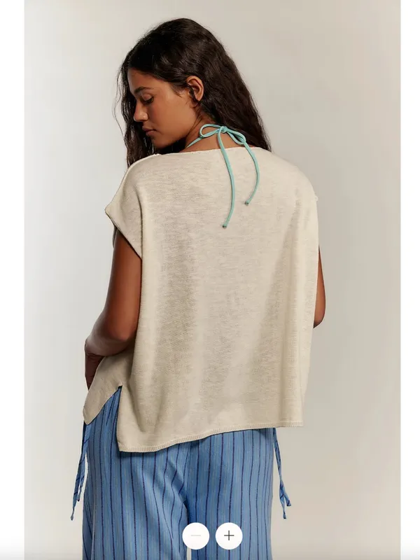 NWOT Free People Beach Marina Del Sol Sweater Top - Image 3