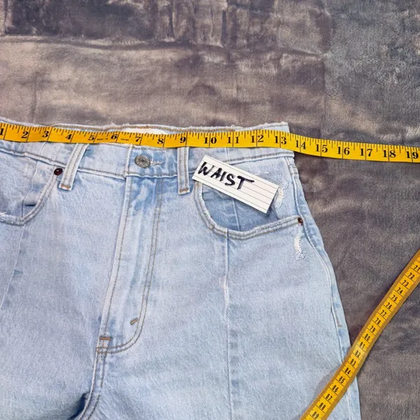 Abercrombie & Fitch Jeans Women 27/4R Lt Wash Curve Love 90s Straight Split‎ Hem - Image 8