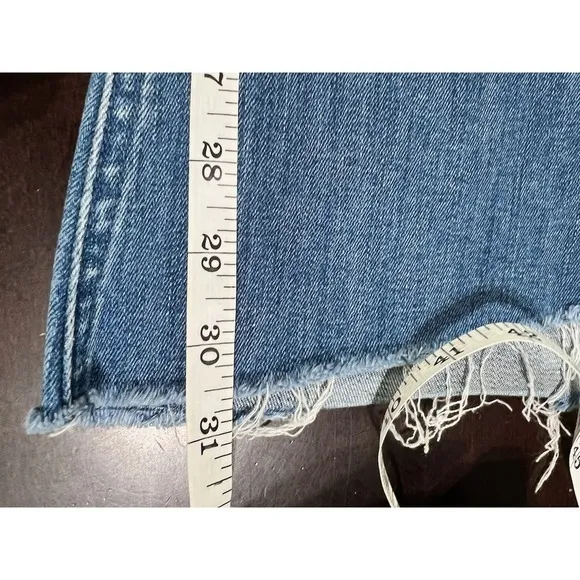 MOTHER Runaway Step Fray Jeans A Night In Havana High Rise Flare 29 - Image 9