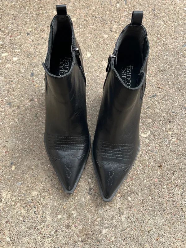 Franco sarto block heel leather ankle boots size 8.5 - Image 2