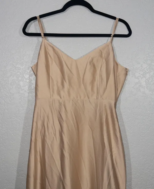 Show Me Your Mumu New Champagne Luxe Satin Faith Maxi Dress Size Large - Image 3