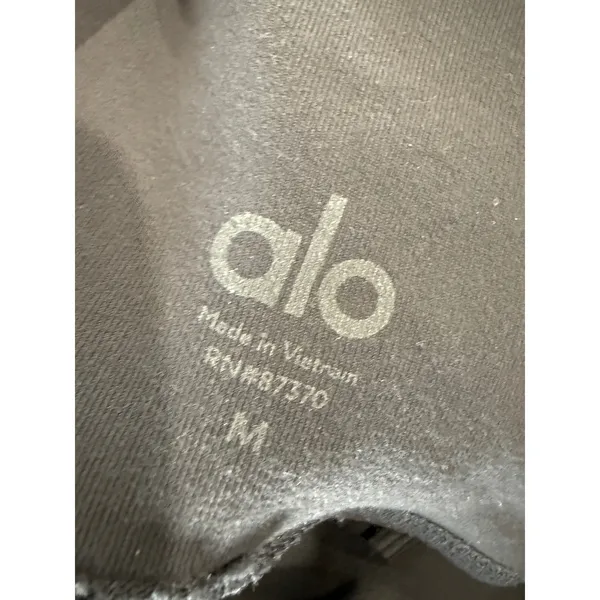 Alo Yoga Women‎ Moto Leggings High Waist Mesh Panel Charcoal Gray Size M W5434R - Image 5