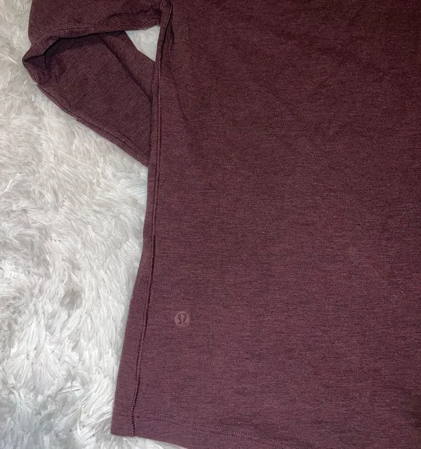 lululemon athletica Maroon Long Sleeve Shirt no size best for small - Image 4
