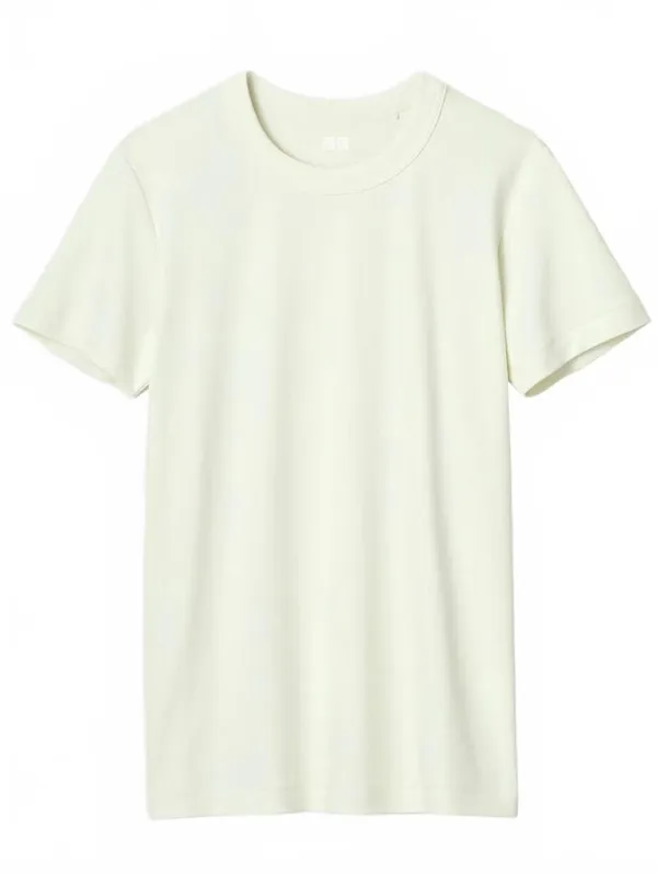 Uniqlo U Cotton Crew Neck T-Shirt NWT Cream Large - Image 2