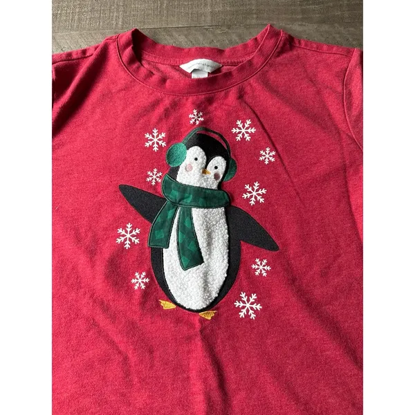 Christopher &‎ Banks Women's Red Snowman Sweatshirt Size Large - Image 2