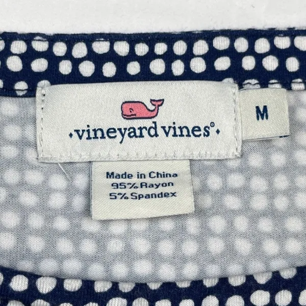 Vineyard Vine Women's Blue Dotted/Dress Shift Sz M SKU 4105 - Image 4