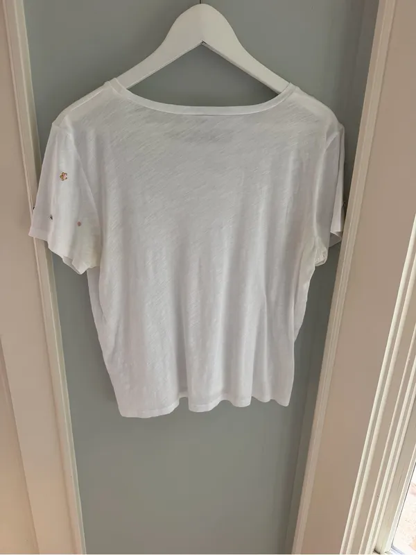 J. Crew Embellished White Tee - Image 4