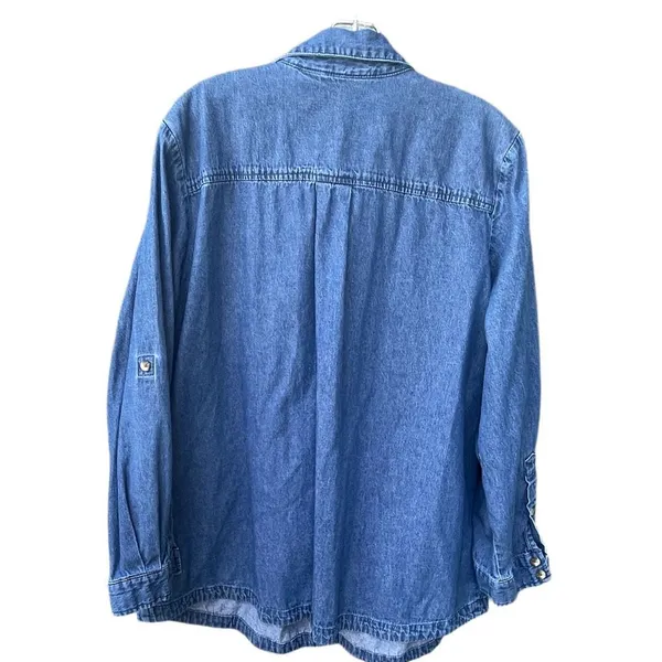 Joan Rivers size XL button front denim jacket. - Image 3