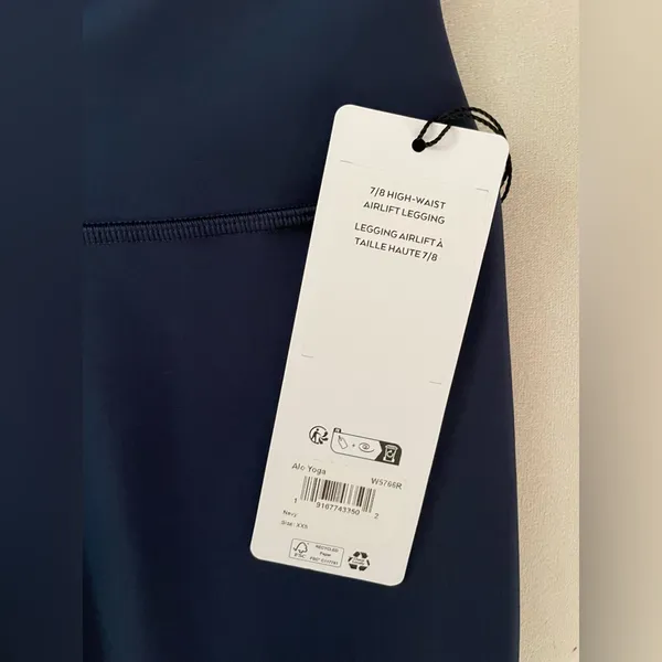 Lululemon Alo Yoga NWT 7/8 High Waist Airlift leggings Navy Size XXS - Image 8