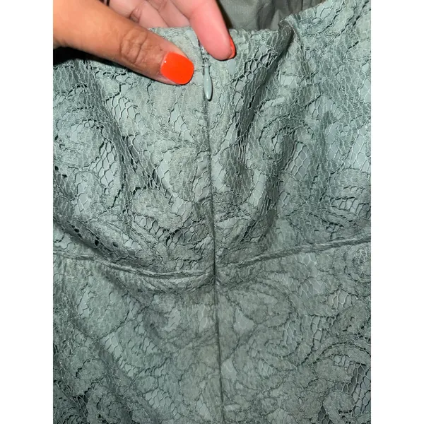 J.Crew Women Strapless Floral Lace Dress Sage 14 Sweetheart coquette party‎ Soft - Image 4