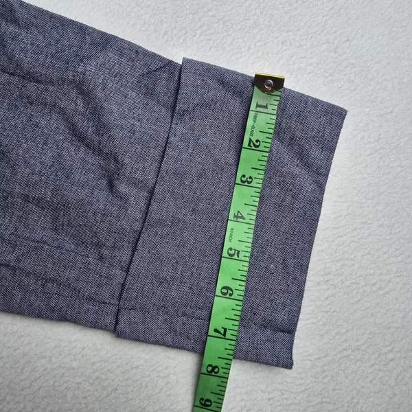 Zara Blue‎ High Waisted Elastic Waist Cuffed Straight Leg Pants Womens Small - Image 8