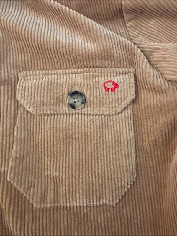 Woolly Dry Goods Women's Corduroy Shacket Tan - Image 5