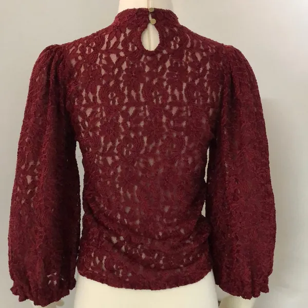 Free People Red Sweet Talker Top Size M B-10 - Image 5
