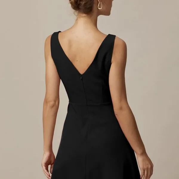RIHOAS The Black Boat Neck High Waisted Mini Dress 14 - Image 3
