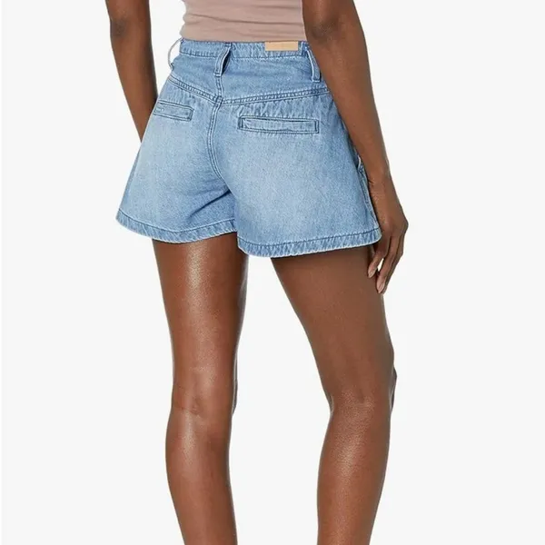 Blank NYC Flared Denim Button Fly Shorts Size 28 - Image 7