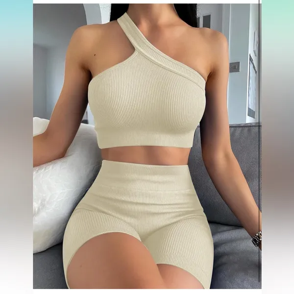QQQ 3 pieces Cream Ribbed Intimates Set - Image 7