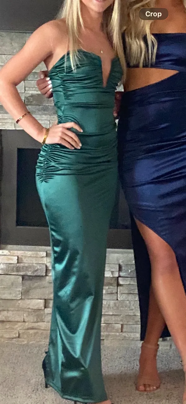 Emerald Green Windsor Prom Dress - Image 2