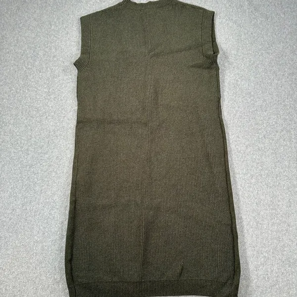 Kerisma High Low Sleeveless Tunic Sweater Women's S/M Olive Green Sleeveless - Image 7
