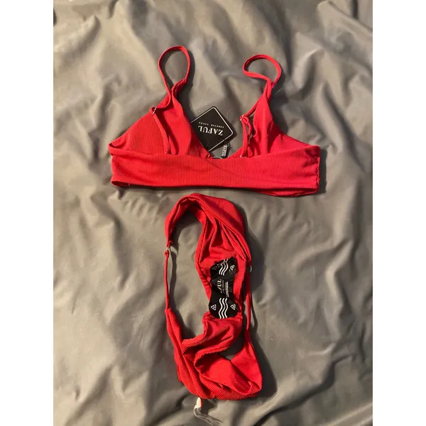 Brand New Zaful Women's Size 6 Red Bikni Set Bottoms Top - Image 4