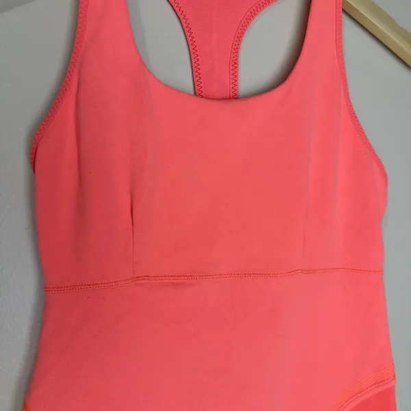 Lululemon Tank Top Women Orange Coral Racerback Athletic Workout Yoga Size 6 - Image 7