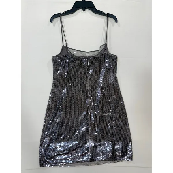 ALC Frank Dani sequined mini Dress with spaghetti streps Size Large - Image 4