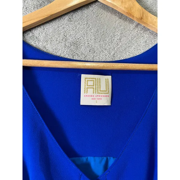 Amanda Uprichard Cobalt Blue Mini Dress‎ Button Front Preppy Chic Clean Girl SM - Image 5