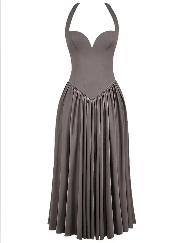 HOUSE OF CB 'Coquette' Smoke Halter Midi Dress /Size M-US(P) - Image 3